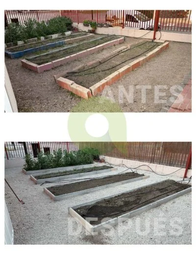 Arreglo zona huerto colegio