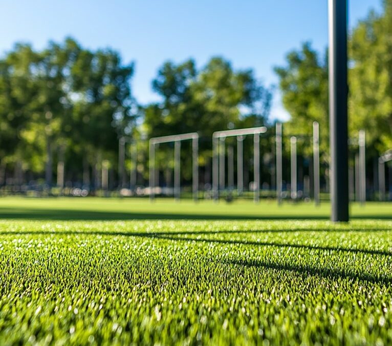 Césped artificial parque