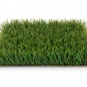 Ilustración de césped artificial para fútbol de 40 mm, con fibras verdes rectas sobre fondo blanco